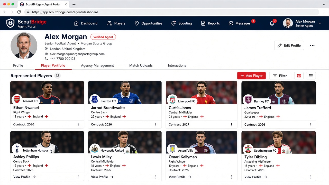 Agent portal dashboard preview
