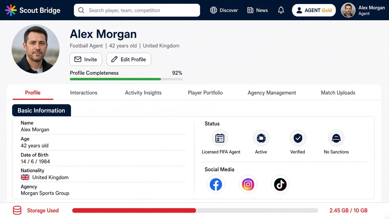 Profile portal screenshot