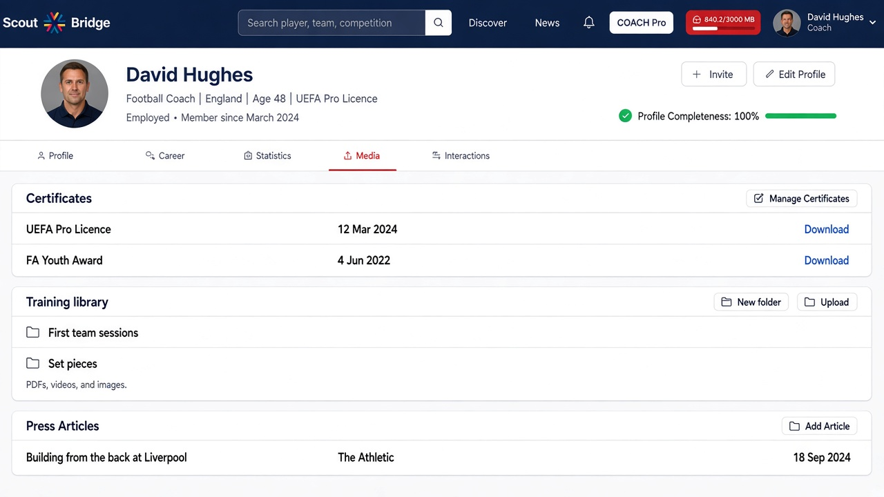 Media portal screenshot